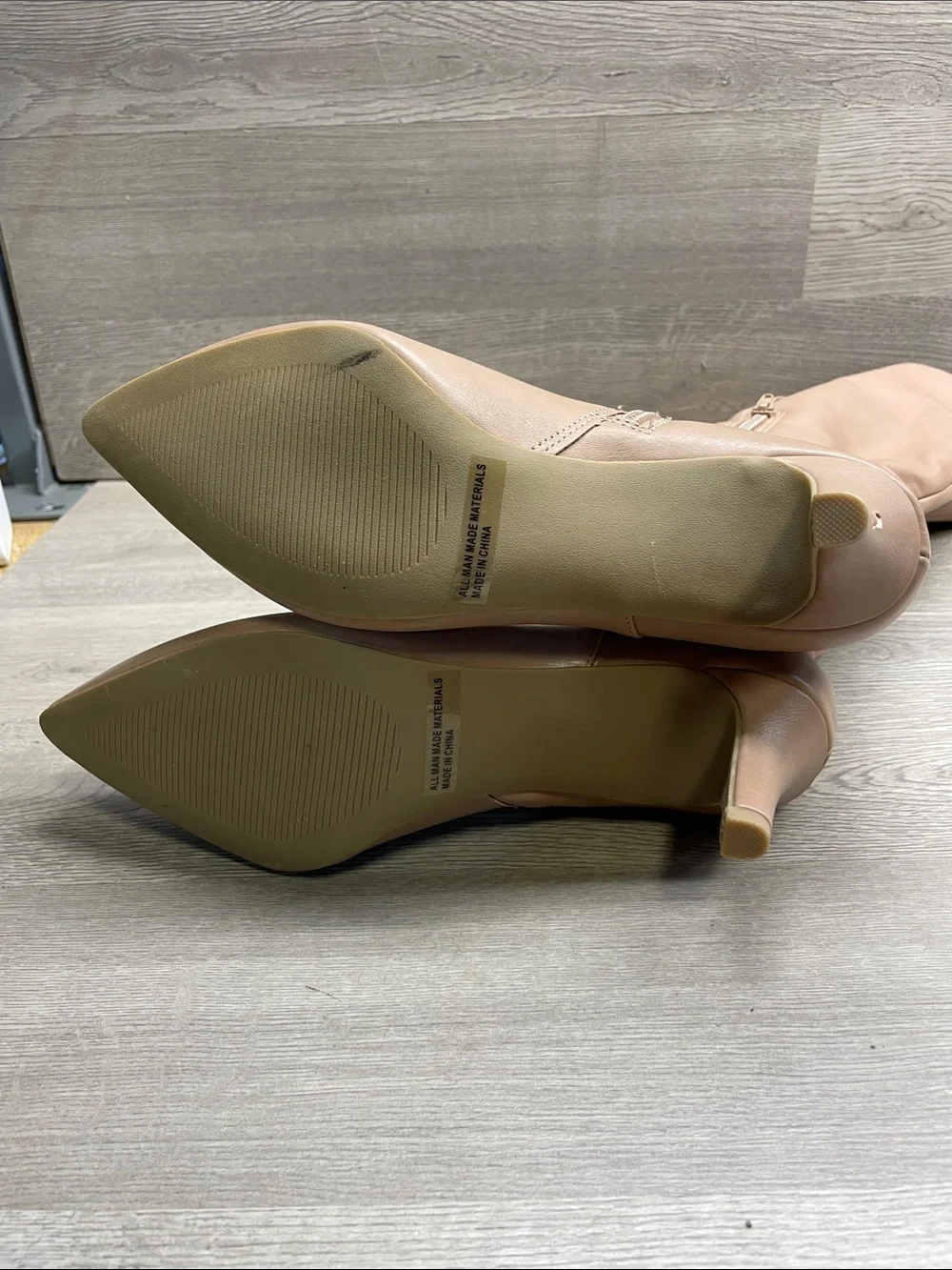 DV by Dolce Vita Blush Beige Pointed-Toe Over-the-Knee Boots #1143